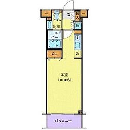 都営三田線 板橋本町駅 徒歩6分の賃貸マンション 8階ワンルームの間取り
