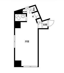 日神パレス日暮里 ワンルームの間取図画像