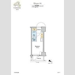 TOMORE田端 ワンルームの間取図画像