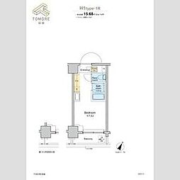 TOMORE田端 ワンルームの間取図画像