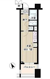 パークホームズ文京千石ステーションアリーナ ワンルームの間取図画像