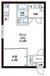 レピュア小石川レジデンスII 1LDKの間取図画像