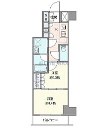 GENOVIA北池袋skygarden 2Kの間取図画像