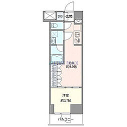 GENOVIA北池袋skygarden 1DKの間取図画像