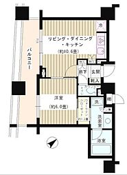 パークホームズ文京千石ステーションプレイス 1LDKの間取図画像
