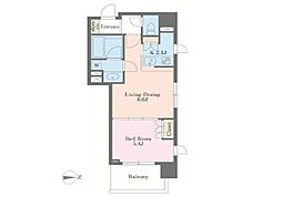 エクセレンシア駒込 1DKの間取図画像