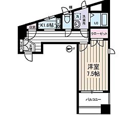 小宮ビル 1Kの間取図画像