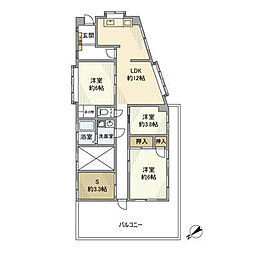大日野ハイツ 3SLDKの間取図画像