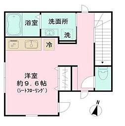 北区田端新町3丁目アパート ワンルームの間取図画像