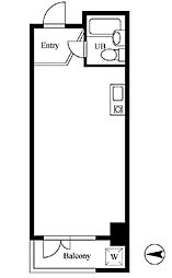 セントヒルズ池袋ワカイビル ワンルームの間取図画像