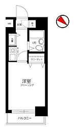 アドリーム千駄木 1Kの間取図画像