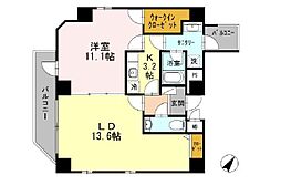 レジデンスクリード駒込 1LDKの間取図画像