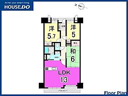 グランドパレス別所 3LDKの間取図画像
