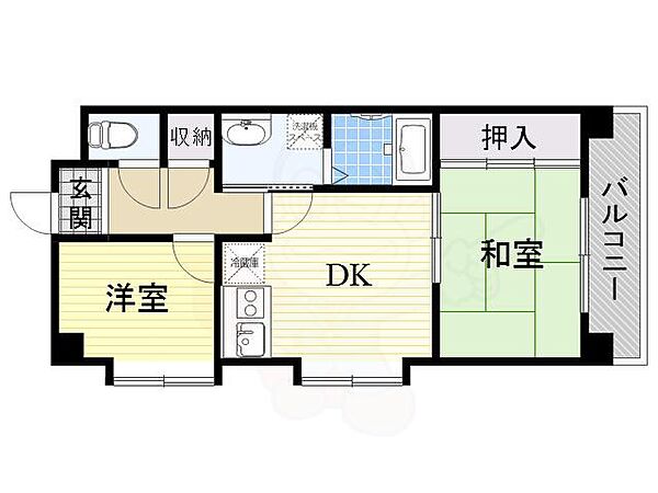 Blue Toyonaka ｜大阪府豊中市庄内栄町１丁目(賃貸マンション2DK・2階・41.10㎡)の写真 その2