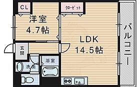 池田マンション  ｜ 大阪府豊中市夕日丘１丁目（賃貸マンション1LDK・5階・45.00㎡） その2