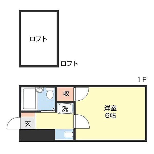 ローズハイツ 205｜和歌山県和歌山市野崎(賃貸アパート1K・2階・16.26㎡)の写真 その2