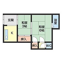 西本住宅 W-10 ｜ 和歌山県和歌山市市小路（賃貸アパート2K・1階・23.46㎡） その1