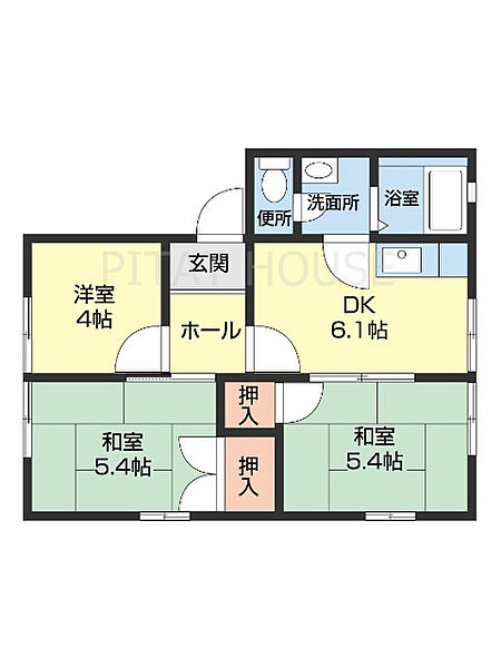 フレグランスI 105｜和歌山県海南市井田(賃貸アパート3DK・1階・46.80㎡)の写真 その2