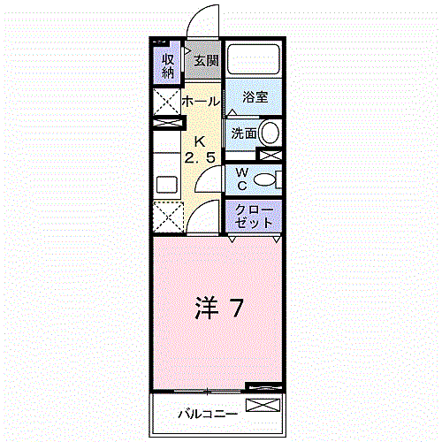 パルティシオン 203｜和歌山県和歌山市北島(賃貸アパート1K・2階・26.08㎡)の写真 その2