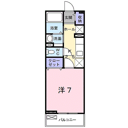 パレ・ボヌール福島 205｜和歌山県和歌山市福島(賃貸アパート1K・2階・26.11㎡)の写真 その2