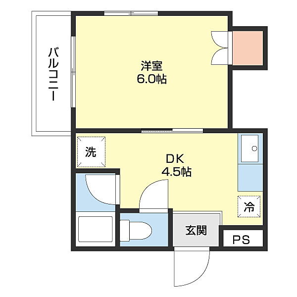 マンションナナヤマ田尻 301｜和歌山県和歌山市田尻(賃貸マンション1DK・3階・20.40㎡)の写真 その2