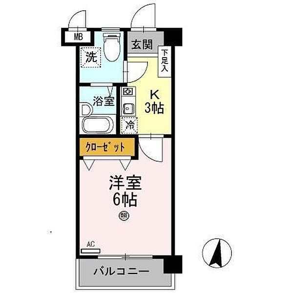 インペリアル宮前 302｜和歌山県和歌山市杭ノ瀬(賃貸マンション1K・3階・20.30㎡)の写真 その2