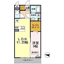 sereno 黒田（セレーノ クロダ） 3階1LDKの間取り
