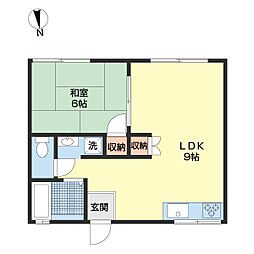 ネクサス小雑賀I 1階1LDKの間取り