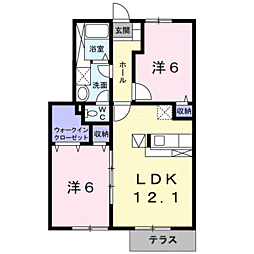 ロマネコンティ3 2LDKの間取図画像