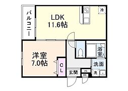 ラフィーネ石本II 305 3階1LDKの間取り