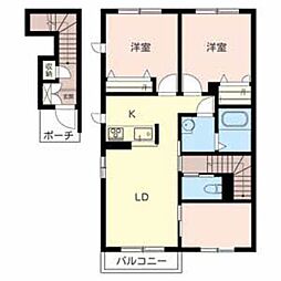 SHAMAISON紀泉 2SLDKの間取図画像