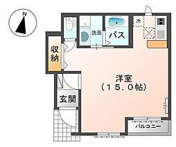 ブルーマリンK ワンルームの間取図画像