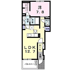 ラ・ルーチェ 1LDKの間取図画像