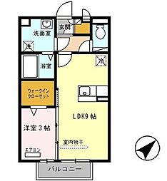 モンターニュコアラ 1LDKの間取図画像