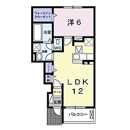 ルフナ2 1LDKの間取図画像