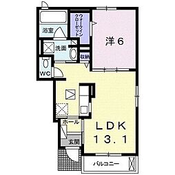シエンノワール 1LDKの間取図画像