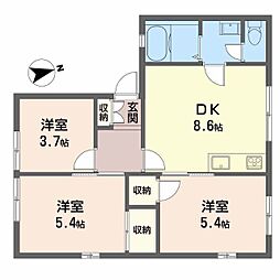 ディアスコスモ 3DKの間取図画像