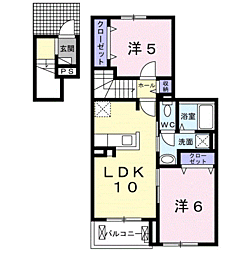 ベル・カーサ 2LDKの間取図画像