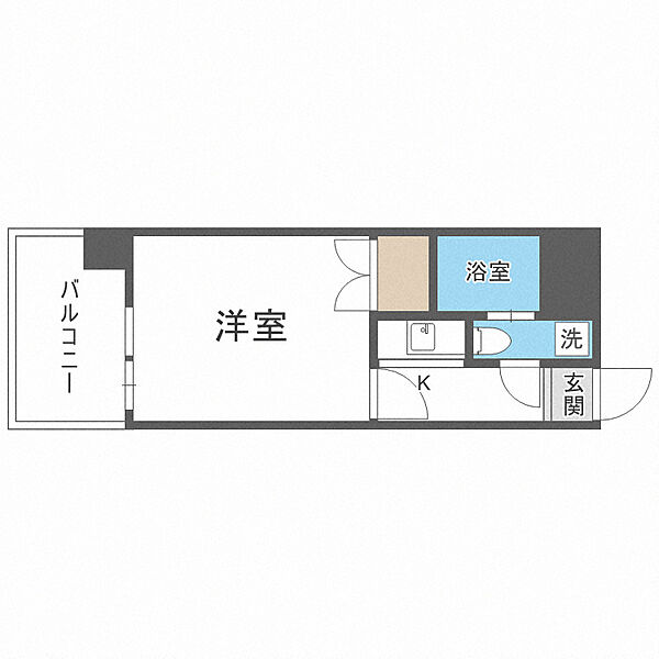 エステートモア博多グランA棟 ｜福岡県福岡市博多区美野島1丁目(賃貸マンション1K・13階・20.44㎡)の写真 その2