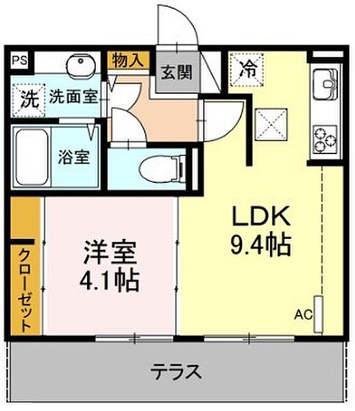 D-room百年橋通り ｜福岡県福岡市南区那の川1丁目(賃貸アパート1LDK・1階・35.05㎡)の写真 その2