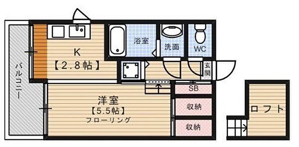 ソフィア高宮B館 ｜福岡県福岡市南区高宮5丁目(賃貸マンション1R・8階・24.19㎡)の写真 その2