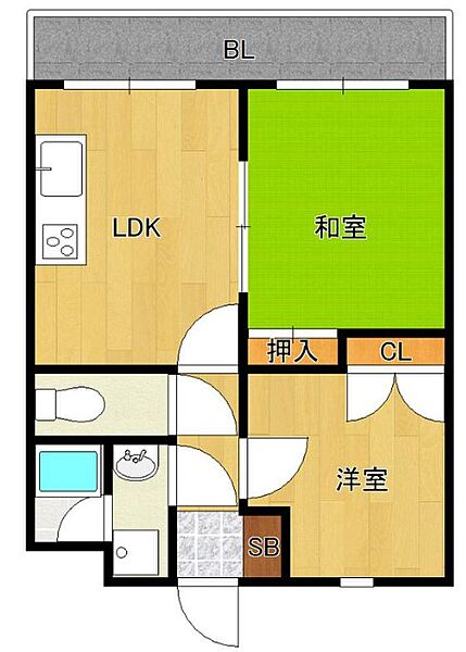 ルフェール博多駅南 ｜福岡県福岡市博多区博多駅南3丁目(賃貸マンション2DK・2階・45.26㎡)の写真 その2