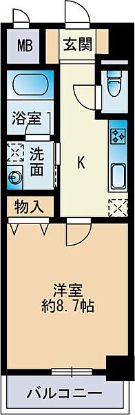 グランディール大濠 ｜福岡県福岡市中央区荒戸1丁目(賃貸マンション1K・10階・30.57㎡)の写真 その2