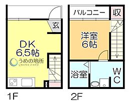 R－BOX津福III 6 ｜ 福岡県久留米市津福今町（賃貸アパート1DK・1階・43.05㎡） その2