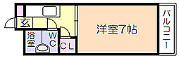 アレグリア久留米 1Kの間取図画像