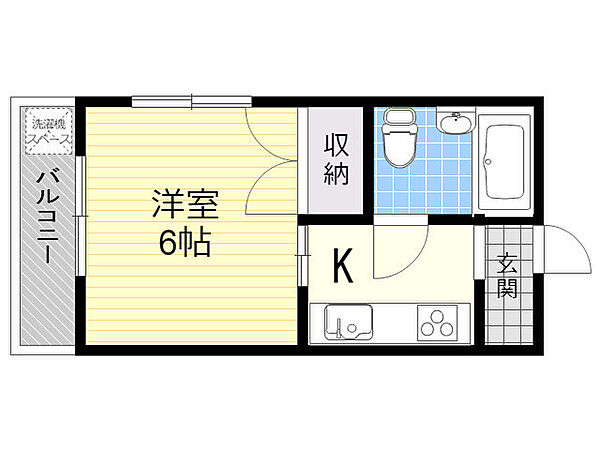 おおいたリバーサイドビル ｜大分県大分市今津留１丁目(賃貸マンション1K・3階・22.00㎡)の写真 その2