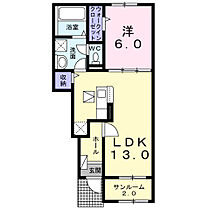 ニューポートみさ 104 ｜ 大分県大分市大字三佐803番5号（賃貸アパート1LDK・1階・50.14㎡） その2