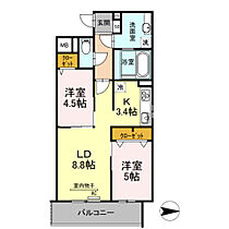 Dimorare 401 ｜ 大分県大分市萩原４丁目（賃貸マンション2LDK・4階・56.67㎡） その2