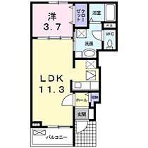 Ｅ’ｃｌａｔ　ｆｌｅｕｒ　Ｍ2 102 ｜ 大分県大分市松原町１丁目2番18号（賃貸アパート1LDK・1階・37.13㎡） その2