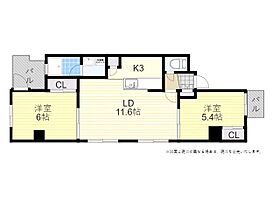 GRANGROM東浜 203 ｜ 大分県大分市東浜１丁目1番14号（賃貸マンション2LDK・2階・56.47㎡） その2